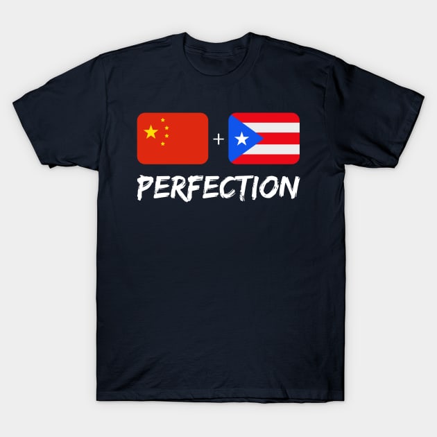 Chinese Plus Puerto Rican Perfection Heritage Gift T-Shirt by Just Rep It!!